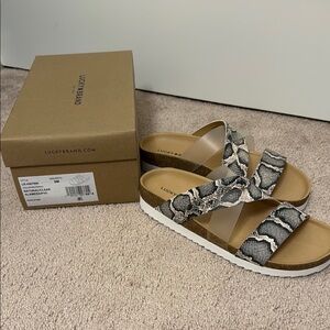 Lucky Brand Women's Hafina Snake Print Sandals